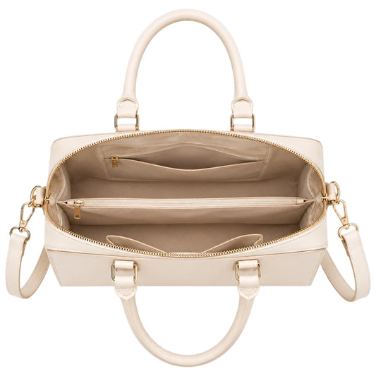 All About Bagzzz Beige Executive Tote Handbag for Women