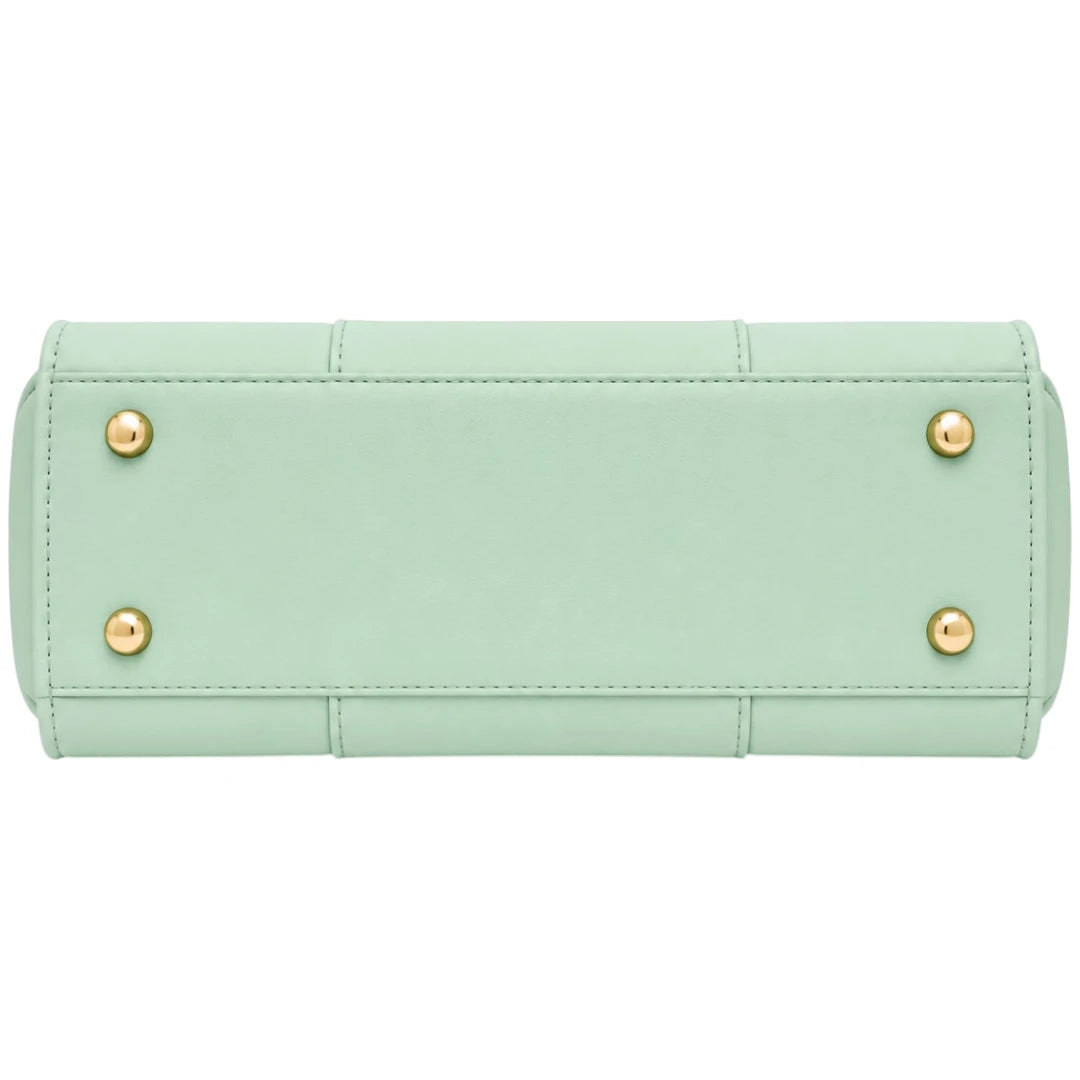 All About Bagzzz Green Structured Satchel Handbag
