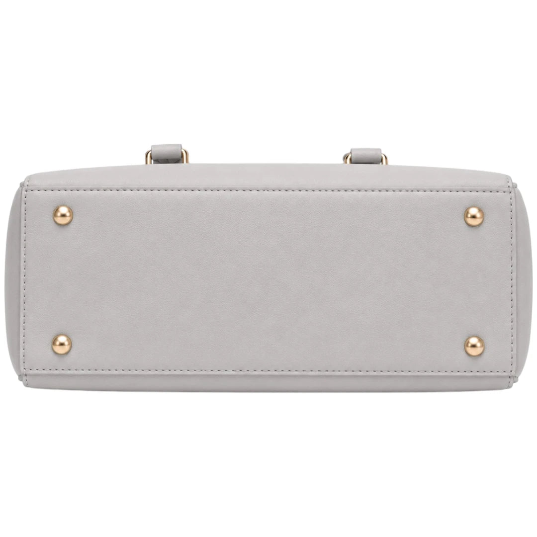 All About Bagzzz Grey Leather Satchel Bag | Elegant Women's Handbag