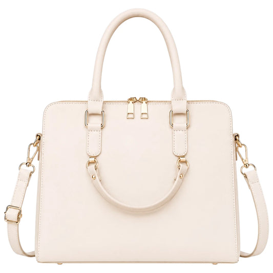 All About Bagzzz Beige Executive Tote Handbag for Women