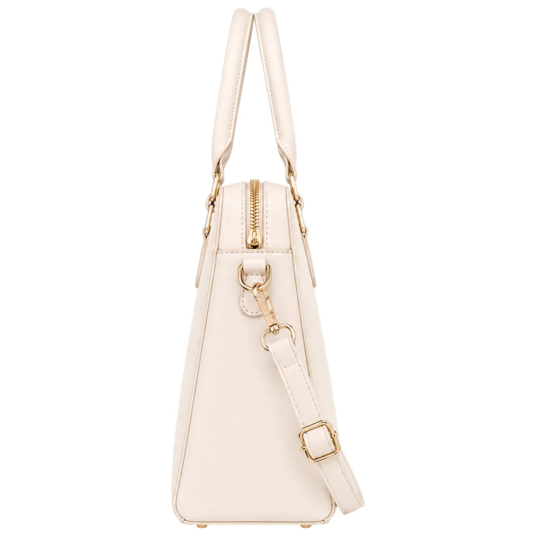 All About Bagzzz Beige Executive Tote Handbag for Women