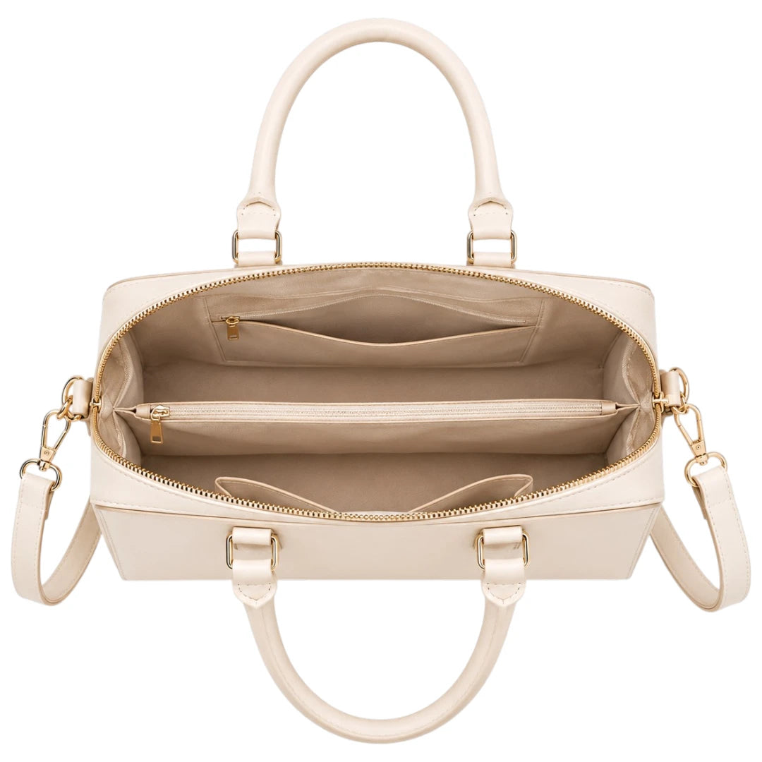 All About Bagzzz Beige Executive Tote Handbag for Women