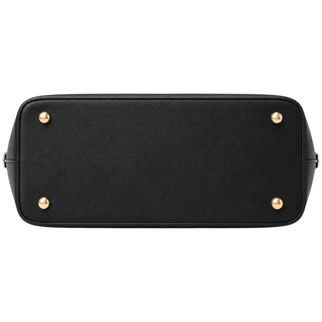 All About Bagzzz Black Structured Tote Handbag