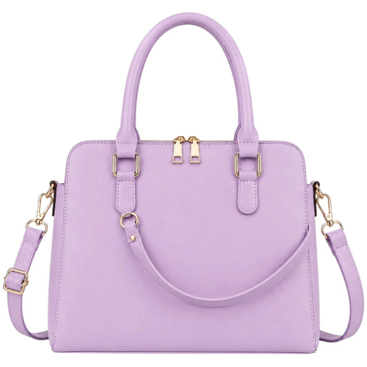 All About Bagzzz Purple Executive Top Handle Handbag