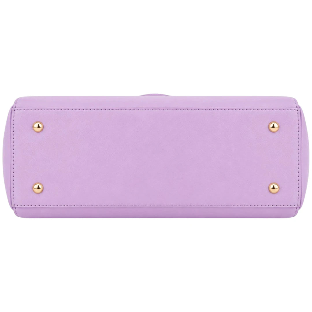 All About Bagzzz Purple Executive Top Handle Handbag
