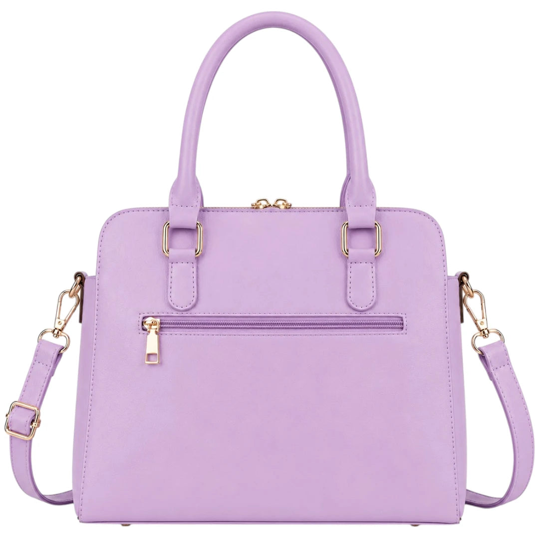All About Bagzzz Purple Executive Top Handle Handbag